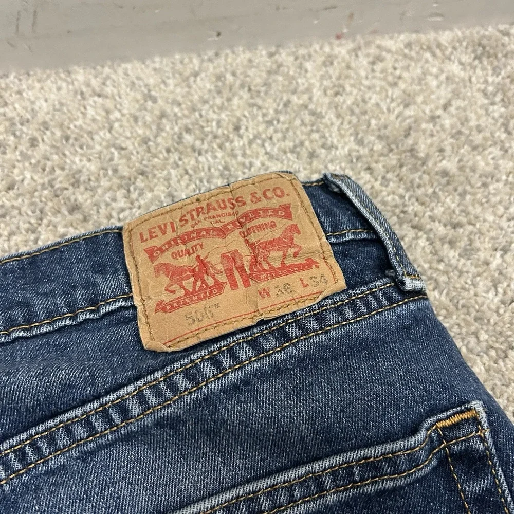 Levis 505 Jeans Mens 36X34‎ (Actual 34X34) Straight Leg Blue Denim